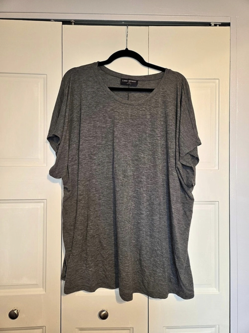 Lane Bryant Gray Short Sleeve Top Size 22/24Like New